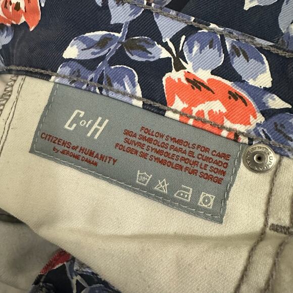 CITIZENS OF HUMANITY Mandy Jeans Floral High Rise Retro Slim Roll Up - Picture 9 of 16